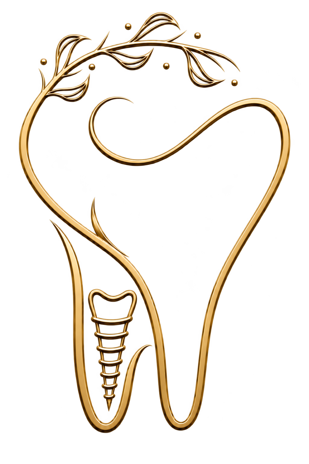 Dental Parlor gold tooth and implant emblem